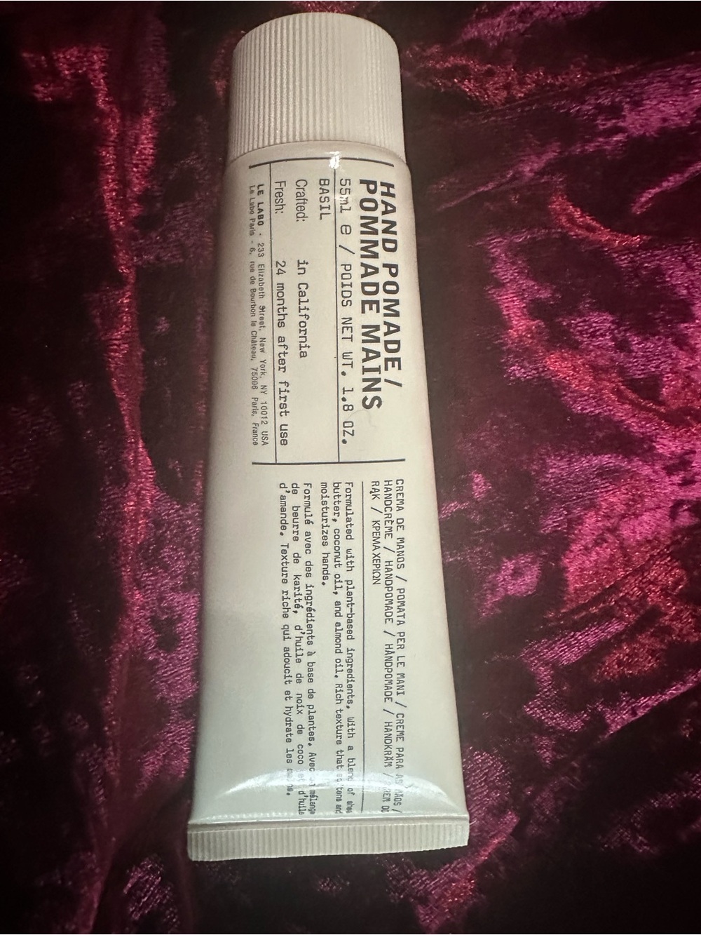 Le Labo Basil Hand Pomade Cream NIP gift skincare gift